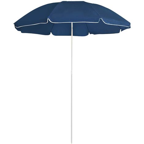 Sonnenschirm mit Stahlmast Blau 180 cm