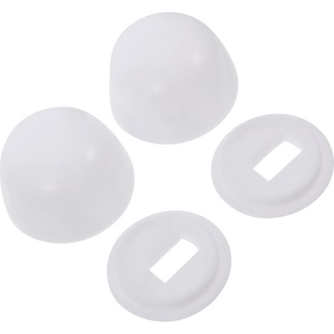 Cache-boulons de Fixation pour Toilette en Plastique Blanc (1/5)