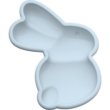 Küchenkuchenformen, Pralinen- und Schokoladenformen, Silikon-Backformen, 3D-Geburtstagskuchenformen (blauer Hase mit großen Ohren) (1/5)