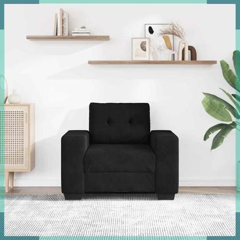Fauteuil - 4105103 - noir - velours - 100 x 78 x 80 cm (1/5)