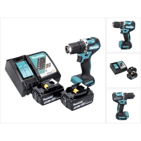 Makita DDF 487 RT Akku Bohrschrauber 18 V 40 Nm Brushless + 2x Akku 5,0 Ah + Ladegerät (1/5)