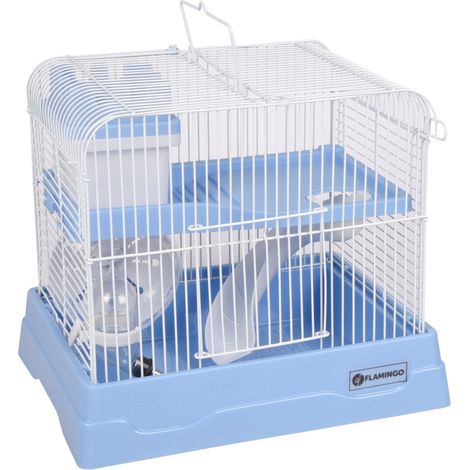 Cage Dinky bleu 30 x 23 x 26 cm pour petit rongeur - Flamingo (1/5)