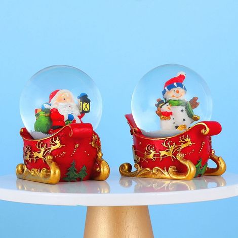 Boule à Neige Lumineuse - Boule de Cristal de Noël avec Personnage Père Noël - Décoration Intérieure Bureau Cheminée Étagère - 1 Pièce (1/5)