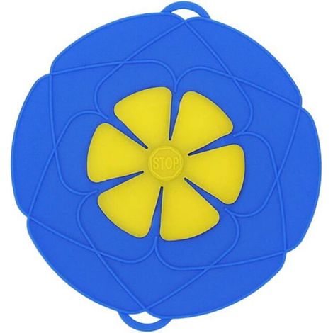 Couvercle Anti-Déversement - Silicone Alimentaire - Diamètre 25,5 Cm - Pour Casseroles Et Poêles - 1 Pièce (1/2)