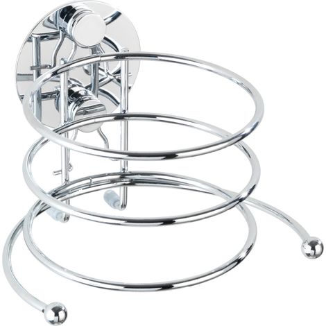 Wenko 18770100 Turbo-Loc Porte Sèche Cheveux Chrome Dimensions 14 x 7 x 14,3 cm (1/8)