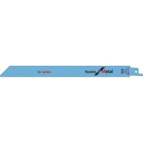 Bosch – Lame de scie sabre S 1122 BF 225 mm – Bimétal pour métal – Denture 14 dents – Lot de 5 pièces