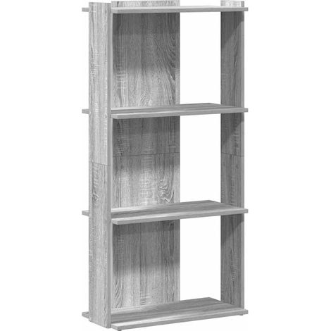 Maison Exclusive - Bücherregal 3 Böden Grau Sonoma 60x30x120 cm H