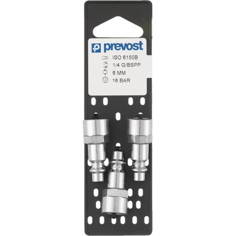 Embout Filetage Femelle Cylindrique G 1/4 lot de 3 Prevost (1/2)