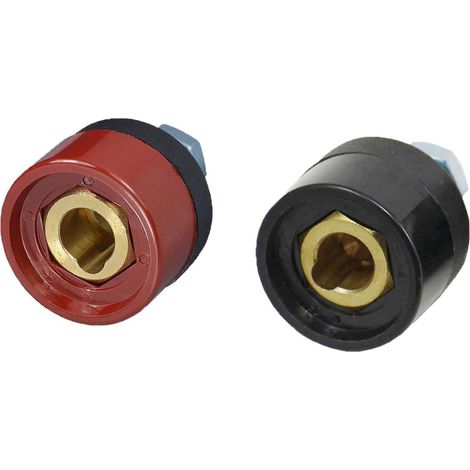 Câble pour Torche de Soudage TIG Prise du Connecteur de Soudage DKZ35-50 315A Connecteur Raccord Rapide style Dinse en de Couleur Rouge et Noire 2 pièces (1/5)