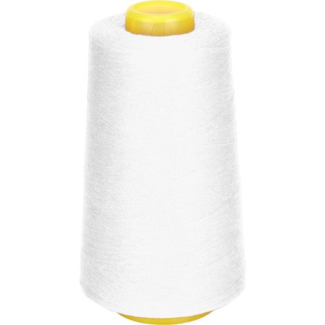 402 Polyester Sewing Thread 3000 Yards Hand Stitching Cord for DIY Handicraft Tailoring HandworkWhite (1/5)