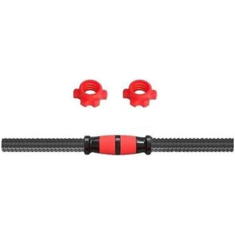 35 cm lange Hantelstange mit Verbindungsstück, 2 universelle Schraubverschlüsse für das Krafttraining zu Hause (1/5)
