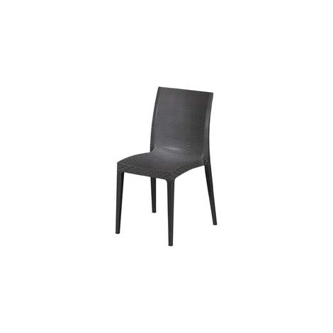 SEDIA IN PE RATTAN MADAM ANTRACITE - 1 pezzi