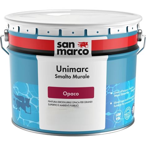 Smalto murale superlavabile unimarc opaco bianco lt. 4