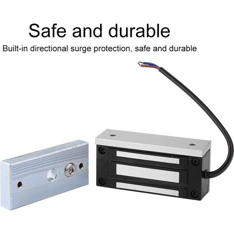 Serrure électromagnétique haute sécurité 60kg pour portes, armoires et meubles (1/5)