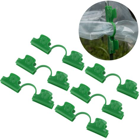 Gewächshauszubehör, doppelköpfige Kunststofffolienclips für den Gartenbau, Folienclips und Folienbefestigungsclips (16 mm). (1/5)