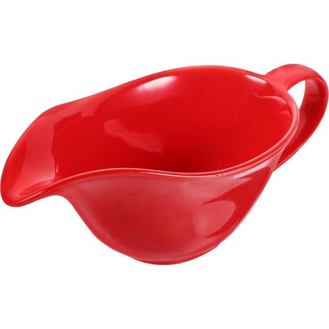 Saucière Céramique Rouge Multi-usages Pichet Lait et Sauce pour Table Poignée Confortable pour Maison et Restaurant (1/5)