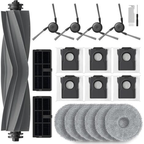 Zubehörset für Dreame X40 Ultra, Ersatzsets für X40 Master L40 Ultra Staubsauger mit Hauptbürste, 4 Seitenbürsten, 2 Hepa-Filter, 6 Tücher, 6 Beutel (20 Stück) (1/5)