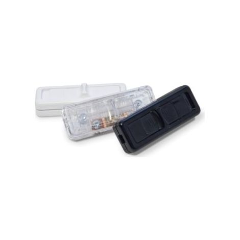 Interruttore a scorrimento, passante o terminale, bipolare, 2,5 A/250 V, incolore, WS-2P/corto.