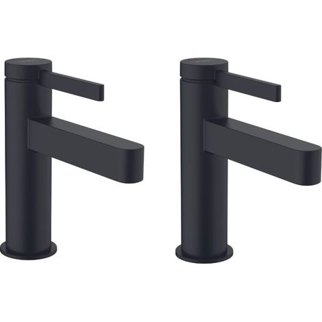HANSGROHE Robinet de lave-mains 100 eau froide sans tirette ni vidage noir mat Finoris