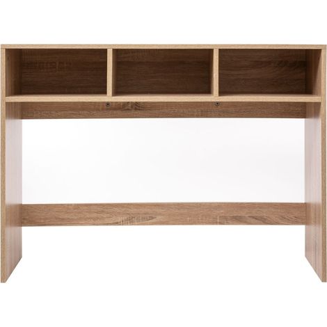 Table de console avec 3 cases en bois coloris naturel - longueur 102 x Profondeur 33 x Hauteur 75 cm (1/3)