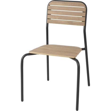 Chaises d'Extérieur Effet Bois - Lot de 4 - Bolero (1/5)