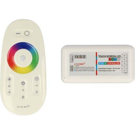 Led Controller Dimmer RGBW RGB+W 4 Canali Telecomando RF Touch 2,4G 12V 24V 6AX4