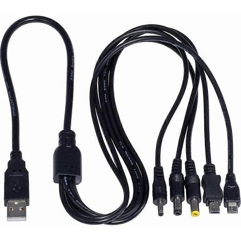 USB-Stecker auf 3,5/1,35 mm / 5,5/2,1 mm / 5,5/2,5 mm DC-Hohlstecker-Stromkabelanschluss
