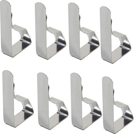 8 pinzas de acero inoxidable para manteles – para mantas/picnics – camping/restaurantes/aire libre/bodas – soportes resistentes/universales (1/5)