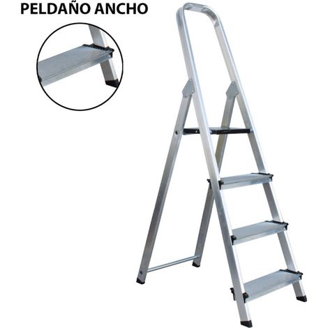 SIFER SEGUR verstärkte Aluminiumleiter mit 4 Stufen von 12 cm 06721