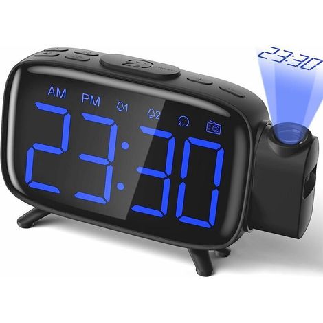 Projection alarm clock, digital alarm clock with 3 brightness levels (1/5)