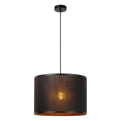 Lampada a sospensione bambù nera TAGALOG E27 Lucide