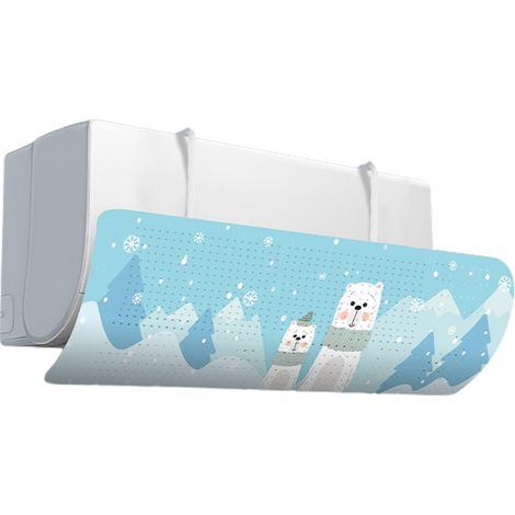 1 Cache-poussière pour déflecteur de climatisation, réglage multi-angles, rotation libre, installation suspendue sans perçage, pour climatiseur split (1/5)