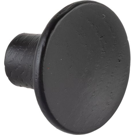 Möbelknopf Tuba ø 28mm - Holzgriff Möbelknauf Tiefe 19mm, Esche schwarz gebeizt (1/2)