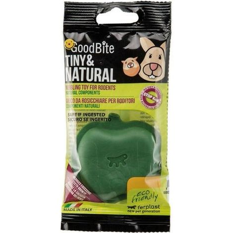 Ferplast TINY & NATURAL APPLE BAG Gioco da rosicchiare per roditori a forma di mela. Componenti naturali.. Variante TINY & NATURAL APPLE BAG - Misure: 7 x 6.5 x h 1.6 cm - (1/2)