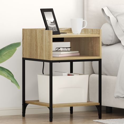 vidaXL Bedside Cabinet Sonoma Oak 40 x 40 x 61 cm Engineered Wood (1/5)
