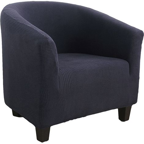 Housse chaise canapé demi-circulaire 1 place intégrale épaisse, imperméable, pour café et chambre d'hôtel (1/5)