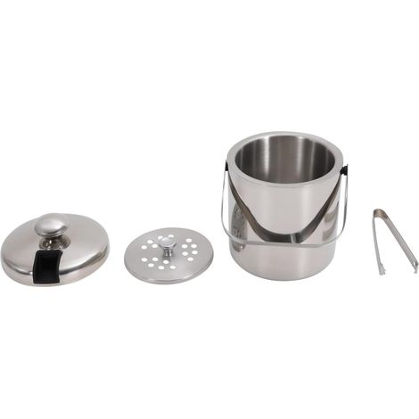à glaçons 1,3 l double paroi - Seau glace en acier inoxydable 304 (1/5)