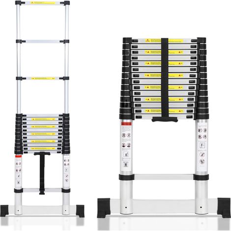 Randaco Scala a libretto telescopica 4,4m con stabilizzatore, multifunzione, 150kg