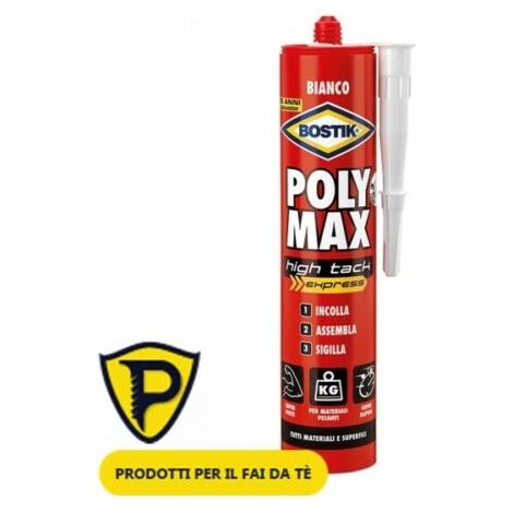 Colla di montaggio universale BOSTIK Poly Max Cristal Express High Tack Express – 425 g BIANCO