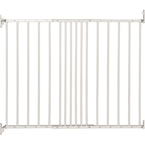 Safetots Extending Metal Screw Fit Baby Stair Gate, White, 62.5cm - 106.8cm, Safety Gate for Toddler, Safety Barrier for Baby
