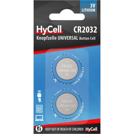 HyCell Lithium Knopfzellen CR2032