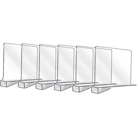 Set mit 6 Acryl-Regalteilern zur Organisation Ihres Kleiderschranks.