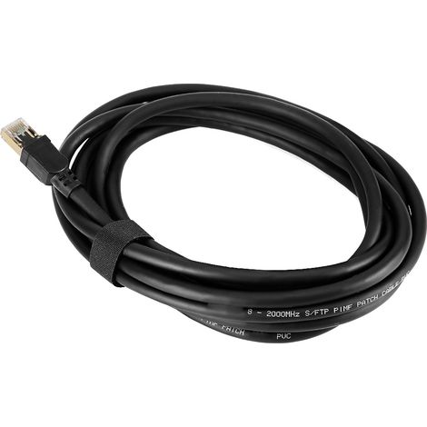 Câble Ethernet Cat8 RJ45, câble réseau rond, cordon de brassage 3 m (9,8 pi) (1/5)