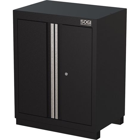 Armadietto in lamiera SOGI ARR-M-AB-2A per arredo officina - 2 ante - 2 ripiani - 680x460x865 mm (1/2)