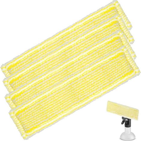 4 PCS Bonnettes Microfibre Accessoire pour Kärcher Nettoyeur de Vitres WV 2/WV5 (1/5)