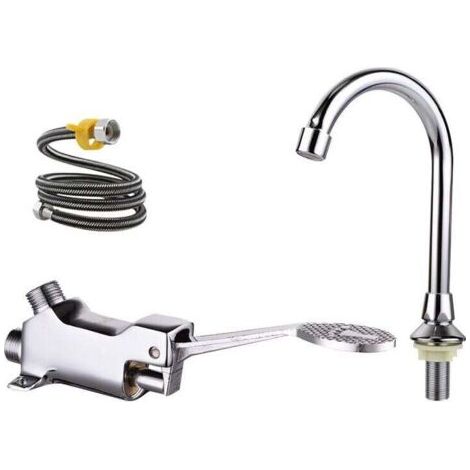 Mitigeur de lavabo robinet à pédale ensemble de robinets de lavabo de laboratoire médical/de salle de bains..