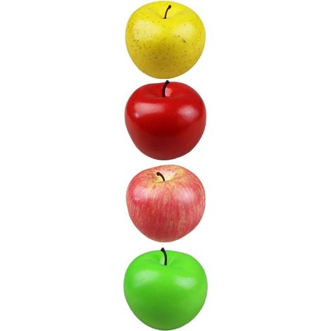 Realistische Apfel Deko 4 Stück aus Schaumstoff Langlebige et Formstabile Fruchtornamente for (1/5)