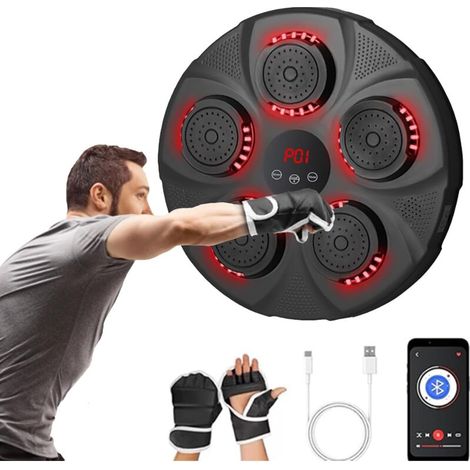 Smart Bluetooth Musical Boxing Machine, Wall Mounted Musical Boxer, Target Punching Bag, Boxing Training Equipment, for Home Amateur Training