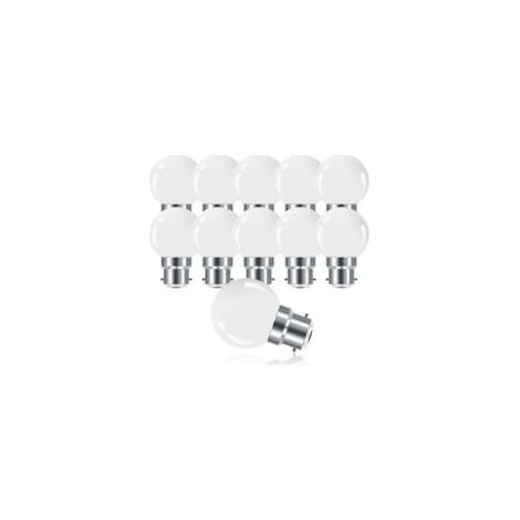 Ampoule LED à Baïonnette B22 3W,Ampoule Mini Globe Golfball B22 G45,Blanc Chaud 3000K,280LM,Non Dimmable,Lot de 10 [Classe énergétique G] (1/5)