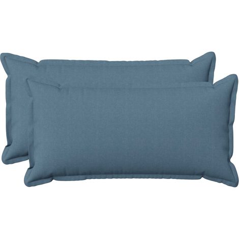 vidaXL Cushion with Pillow HOUTEN 2 pcs Jeans Blue Faux Linen (1/5)